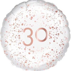 Rose Gold 30th Birthday Celebration Standard Foil Balloon 45 cm