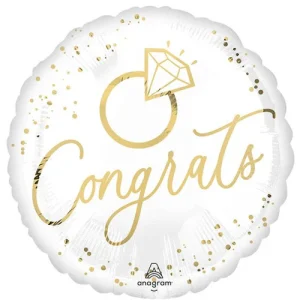 Congrats Gold Ring Foil Balloon 18inch