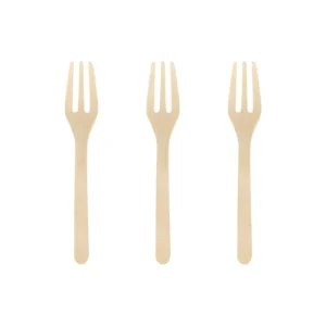 Eco Mini Wooden Forks (Pack of 100)