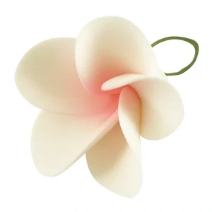 Pink Single Med Frangipani 4cm - Sweet Sugar Flowers