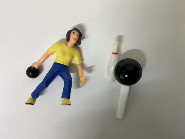 Vintage Female Bowling Cake Topper